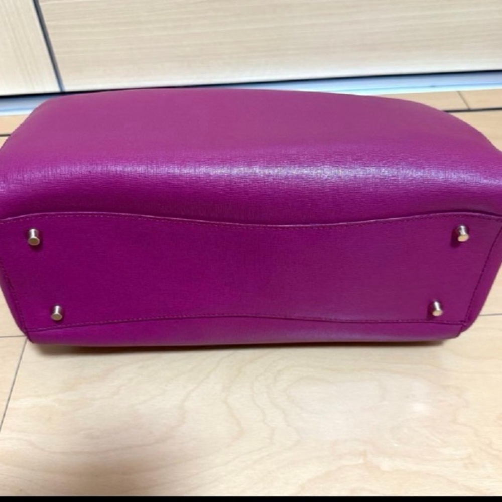 Furla Piper Medium Dome Satchel Bag – Magenta Leather, Crossbody & Dust Bag - Picture 4 of 8